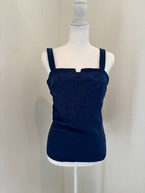 Bella Poque Navy Blue Shirt With Adjustable Straps Size L